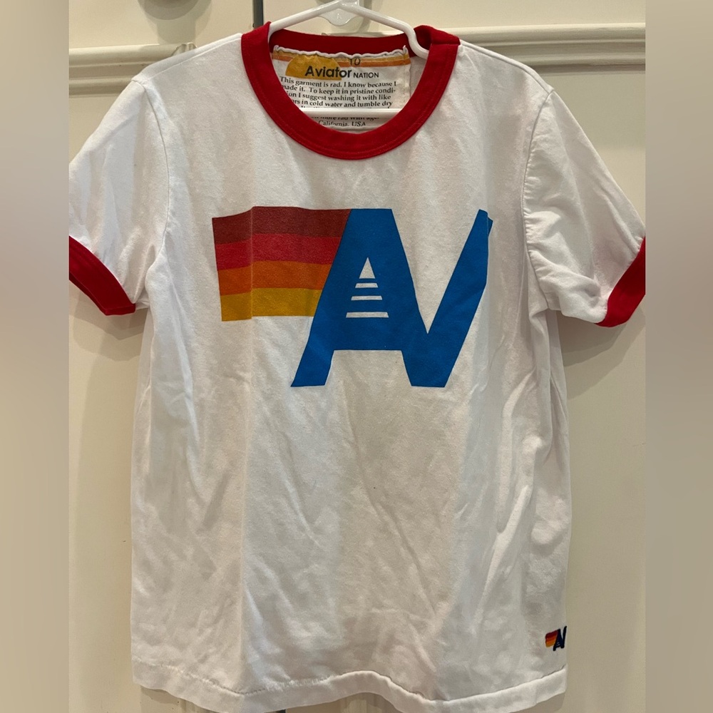 Aviator Nation Kids Logo Ringer Tee